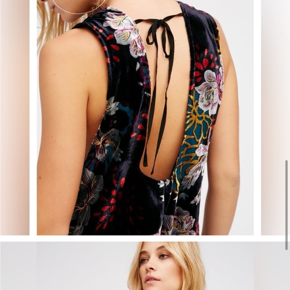 Free People velvet burnout mini dress